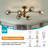 Modern Semi Flush Mount Ceiling Light Fixture 6-Light Sputnik Chandelier With Glass Globe Mid Century Lighting For Dining Room Kitchen Bedroom Living Room Farmhouse-1922002773