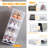 X-Large Clear Plastic Shoe Boxes,Stackable Shoe Organizer With Magnetic Door, Drop Front Display Box (Clear Black/9 Pack)