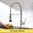 Commercial LED Kitchen Faucet With Pull Down Sprayer, Single Handle Single Lever Kitchen Sink Faucet