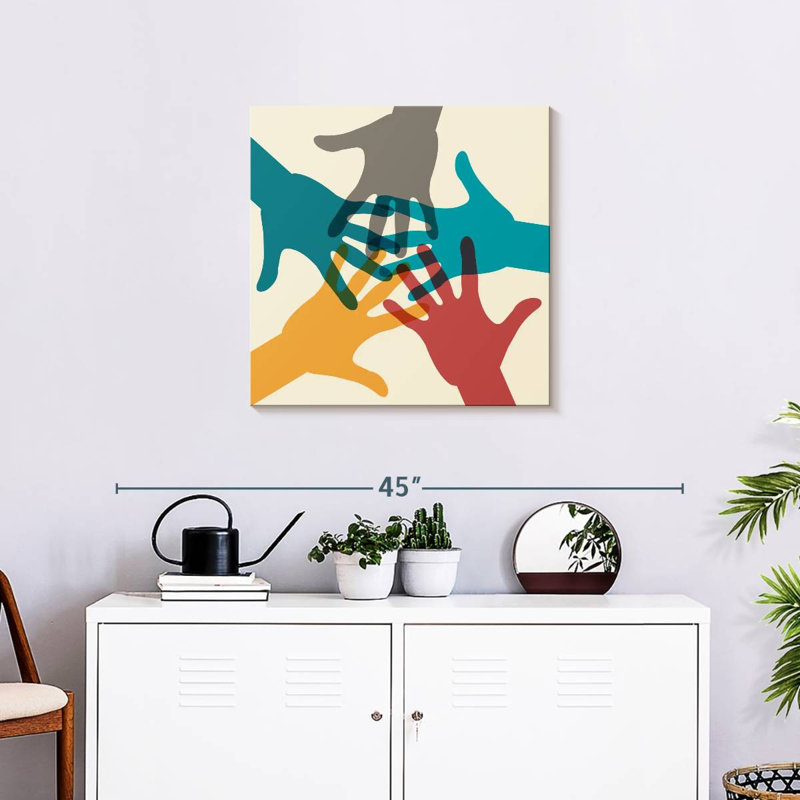Kimira Racial Equality Hands, 24" H x 24" W