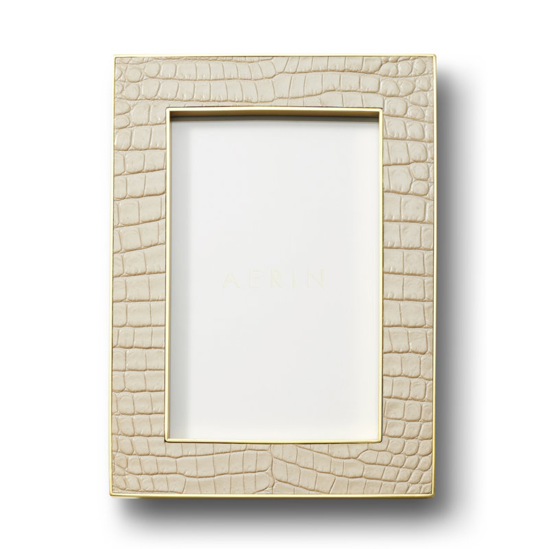 Classic Croc Leather Picture Frame, 4" x 6"