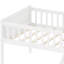 Structure de lit simple avec tablette de rangement, structure de lit avec glissière et échelle, lit plateforme simple avec garde-corps-1023438568