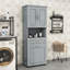 Armoire de salle de bain haute Graisyn avec panier à linge intégré et tablette réglable-342800410