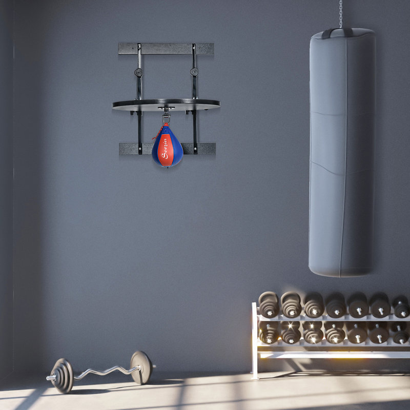 Plateforme de sac de vitesse réglable, sacs de vitesse muraux pour la boxe, avec pivot de 360 degrés et sac de vitesse de 10 po