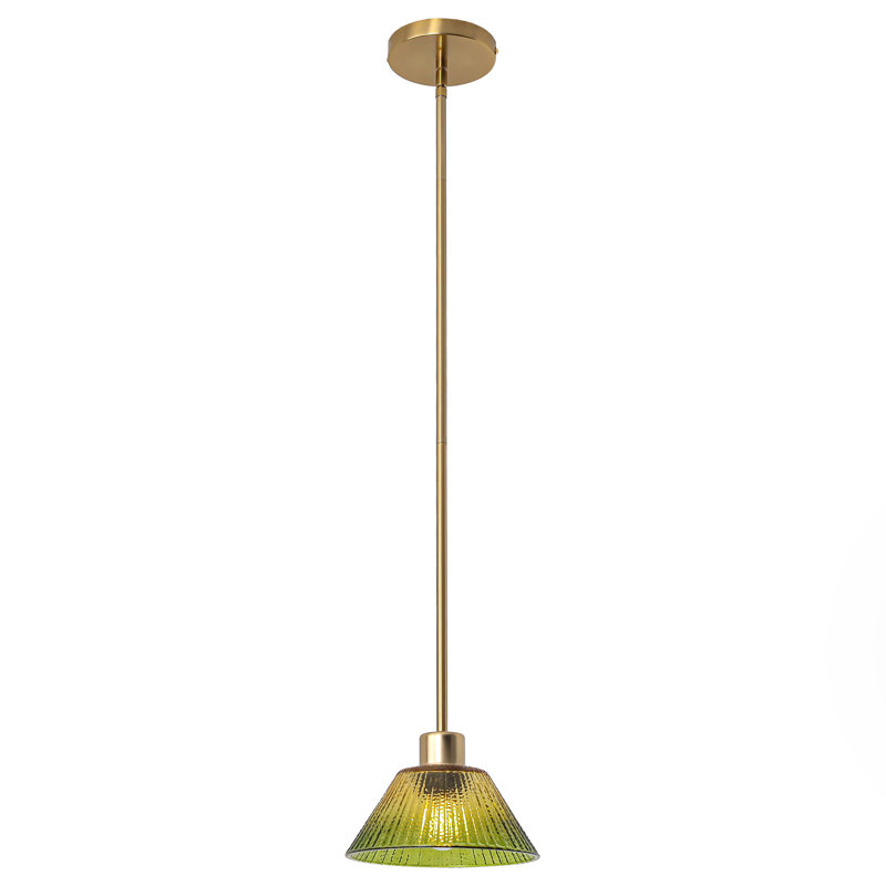 Luminaire suspendu en verre 1 lumière à hauteur réglable