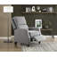 Fauteuil inclinable en tissu rembourré avec dossier en bois massif et confort de style transitionnel 1pc-1904177746