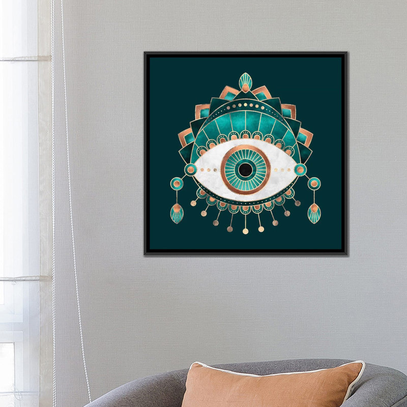 «Eye», impression sur toile, H 18 po x l 18 po x P 1,5 po, Toile avec cadre noir, Pas de tapis
