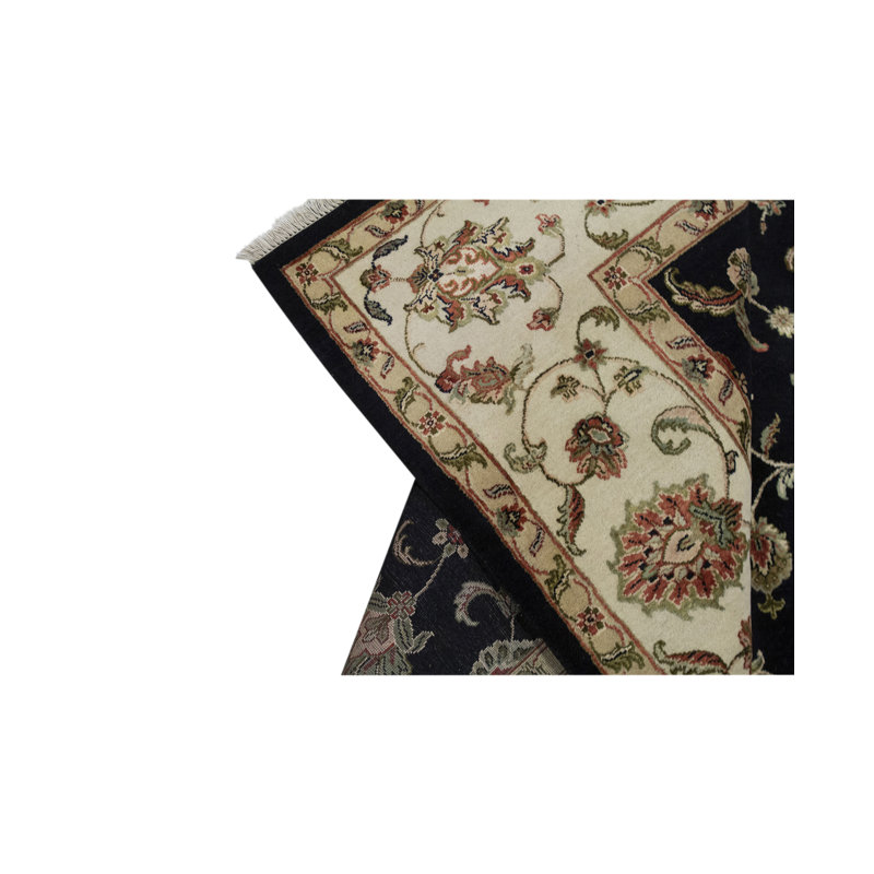 Dharma Oriental Area Rug in Black/Ivory/Red/Pea