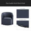 Fauteuil demi-tonneau pivotant en similicuir-634657490