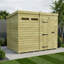 Total Sheds 8ft x 7ft Security Pent Shed - Heavy-Duty Hasp Staple Anti-Tamper - Pressure Treated Timber - UK Manufactured