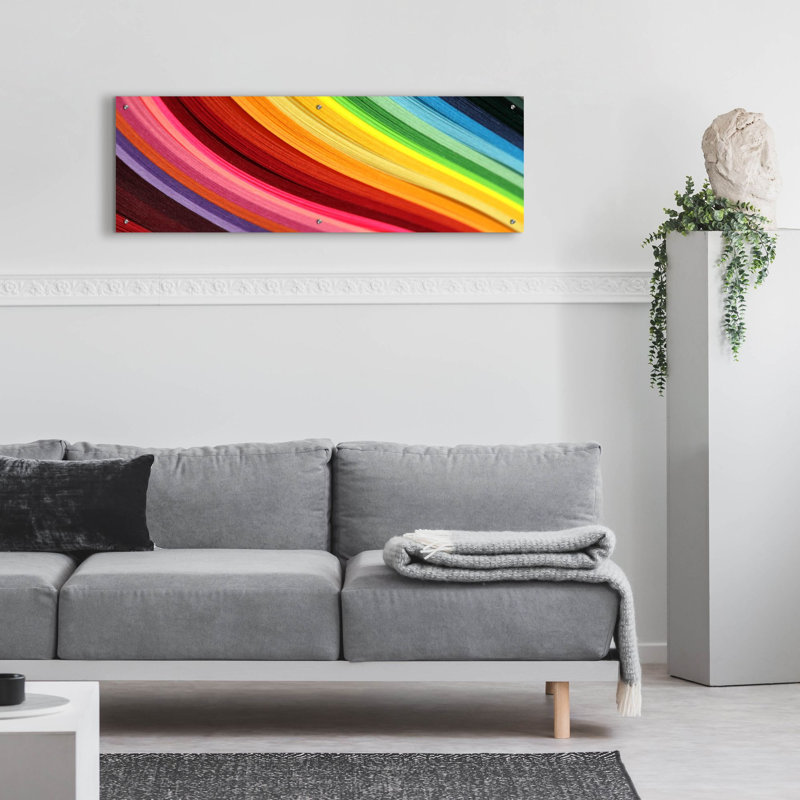 «Rainbow Hill» par Epic Portfolio, art mural en verre acrylique, H 16 po x l 48 po x P 0,2 po