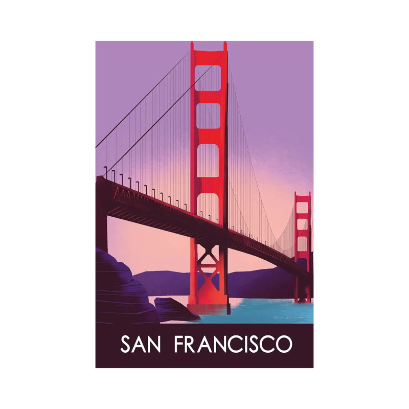 San Francisco I by Omar Escalante - Wrapped Canvas Gallery-Wrapped Canvas Giclée, 20.32 cm H x 30.48 cm W