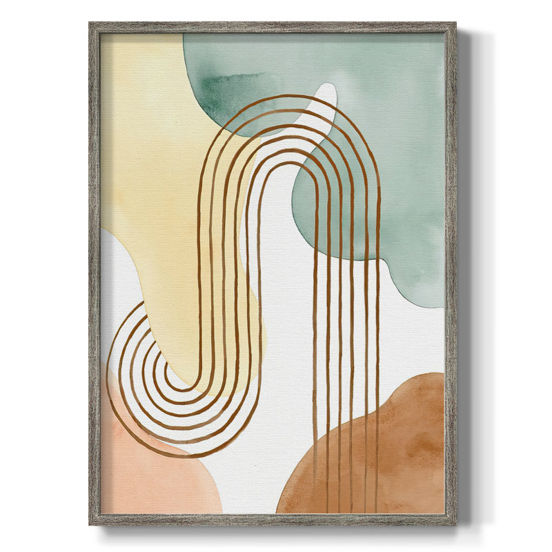 Printemps, formes I, reproduction encadrée - bois massif, H 11 po x l 9 po