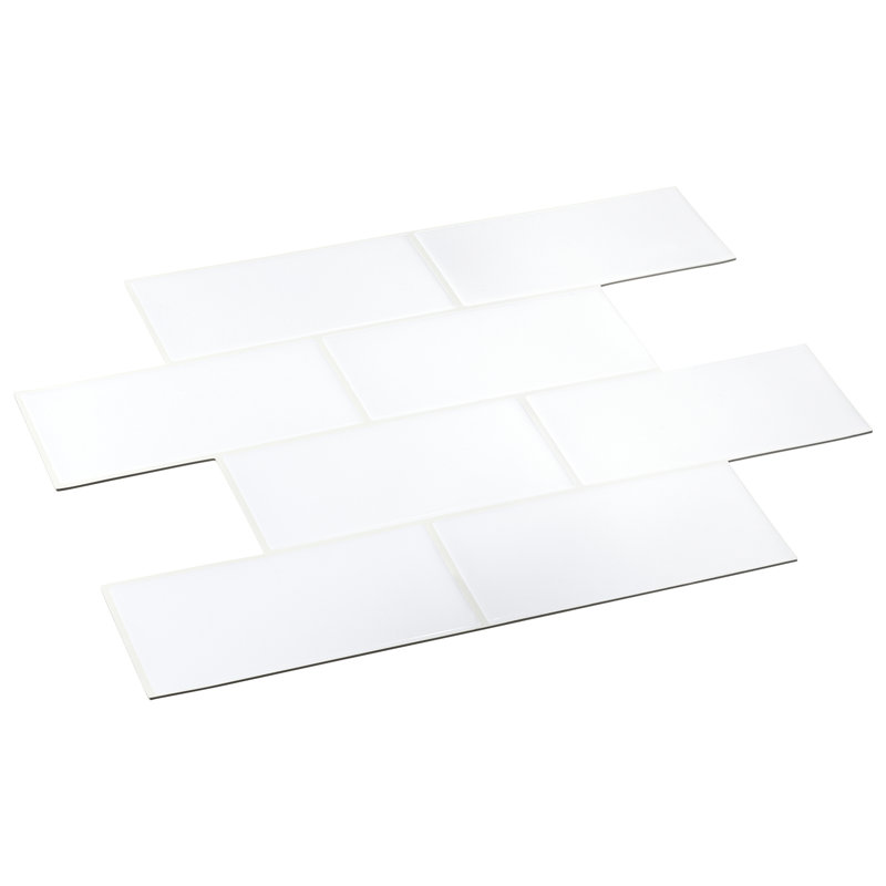 3 in. W x 5 in. L Fireplace Surround and Shower Peel and Stick Subway Tile