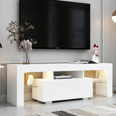 TV Stand, Entertainment TV Stand, Large TV Stand TV Base Stand With LED Light TV Cabinet.