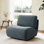 Fauteuil d'appoint pivotant rembourré Nita