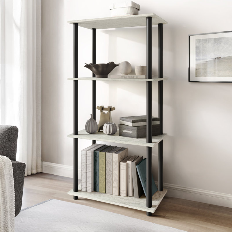 Easy Twist Assembly 4-Tier Multipurpose Shelf In Light Grey, Light Grey