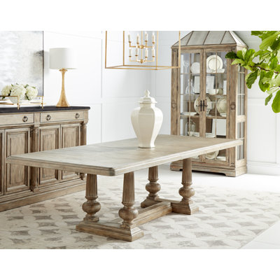 Inie Leaf Double Pedestal Dining Table