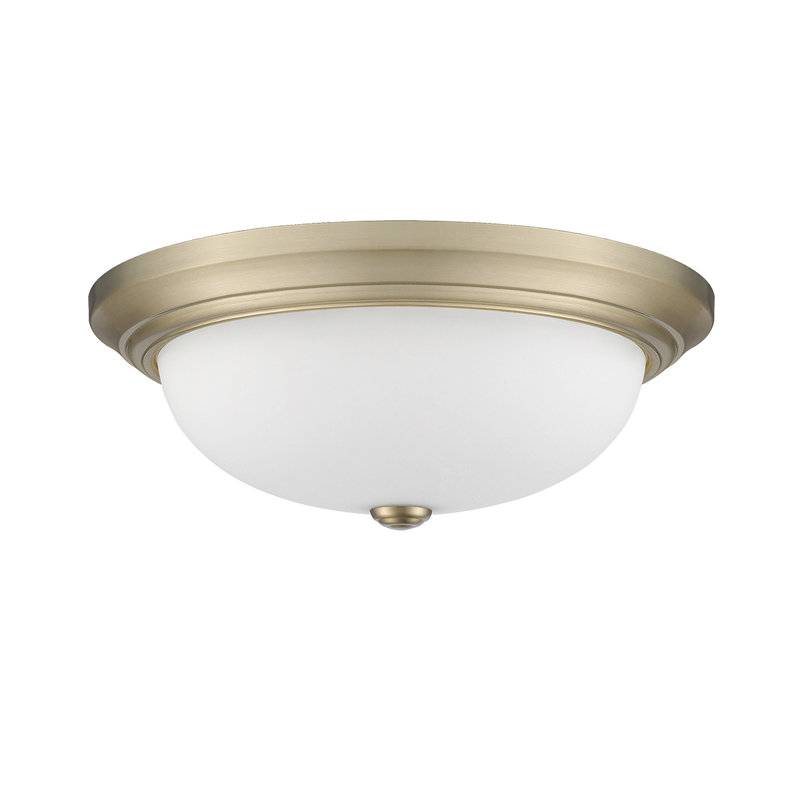Plafonnier encastré 3 lumières 15 po Andreya, Or moderne