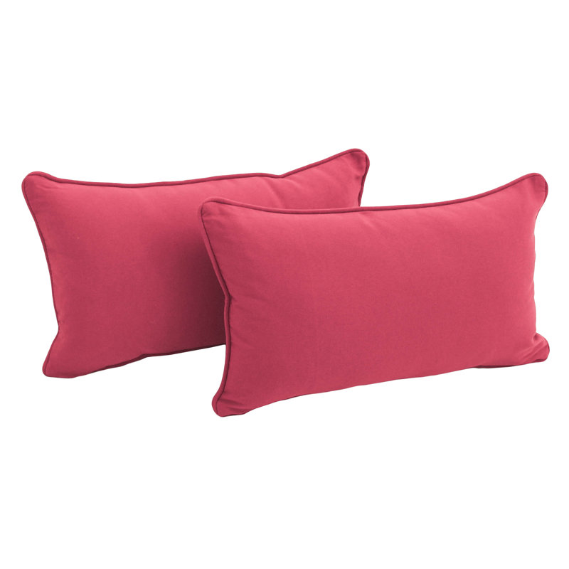  Housse de coussin rectangulaire et insert, Cerise