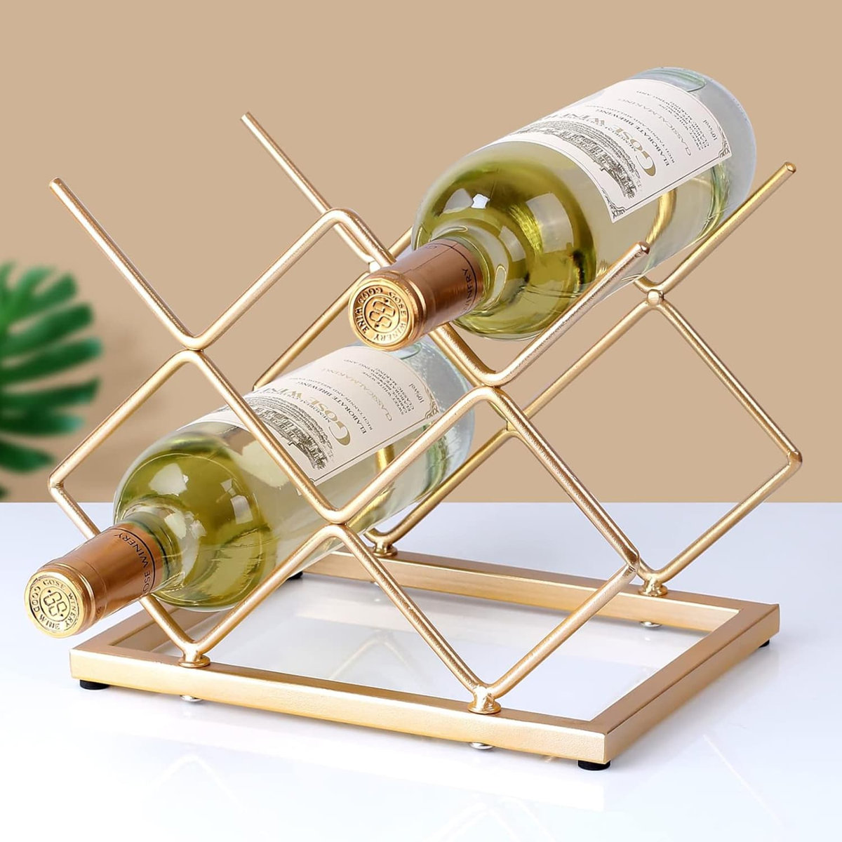 Fairmont Park Adonys Tabletop Wine Bottle Rack Gold | Wayfair.co.uk