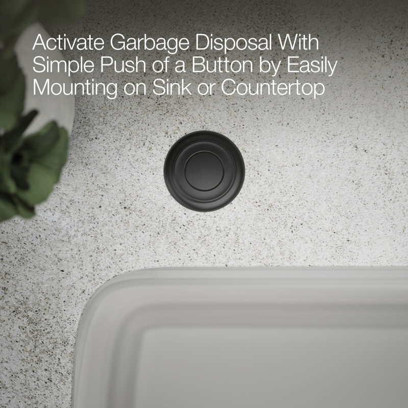 Garbage Disposal Air Switch Kit, Matte Black