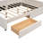 Upholstered Platform Bed with 2 Drawers and USB Charging Ports, Storage Bed Frame, Beige-880646688
