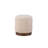 Elegant Beige 16" Round Ottoman with Hidden Storage Compartment