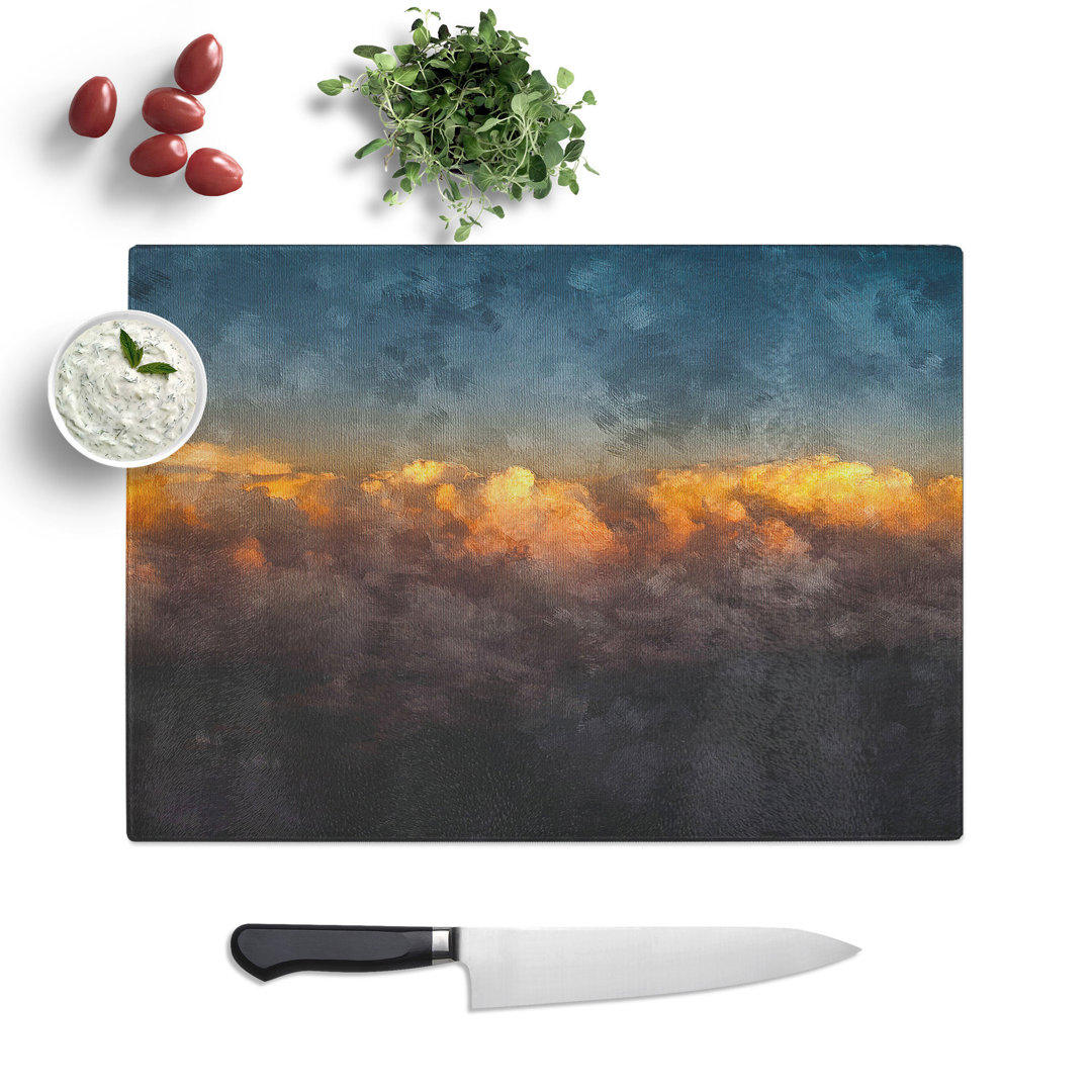 Tempered Glass the Moon Above Nebraska Chopping Board