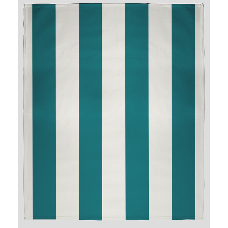 Couverture polaire à rayures graduées, L 30 po x L 40 po, Océan bleu sarcelle