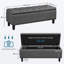 124.5cm Wide Tufted Rectangle Solid Colour Standard Ottoman with Storage