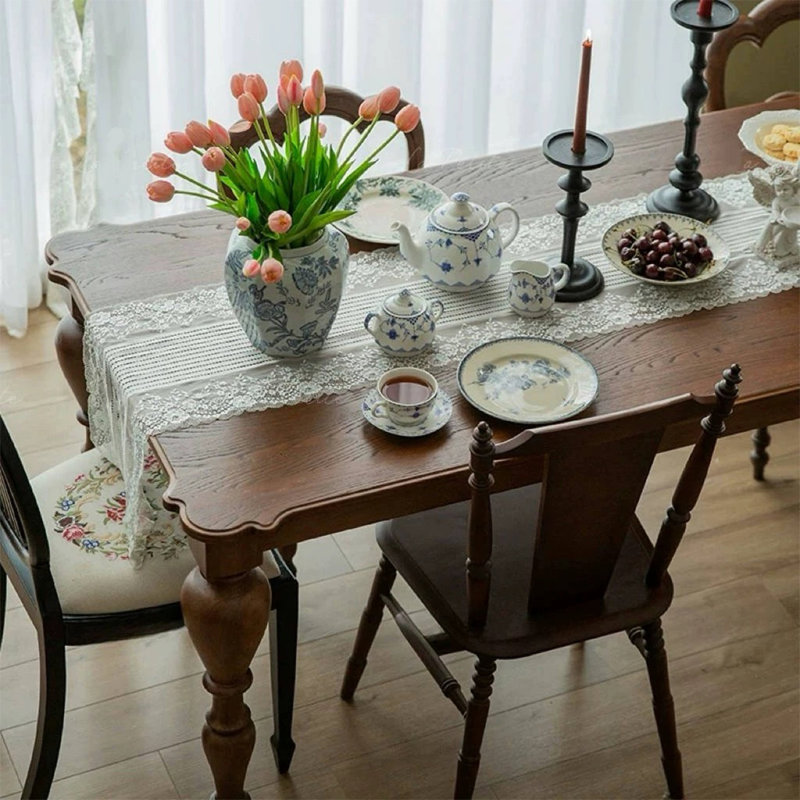 American Retro Ash Wood Dining Table., 29.53"H x 62.99"L x 31.5"W