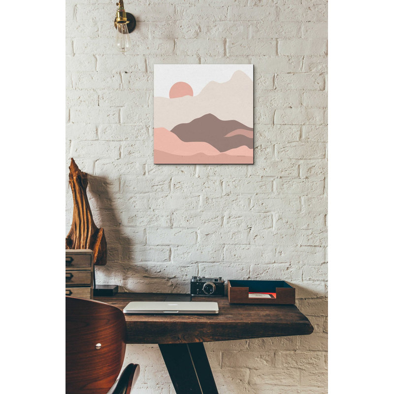 «Mountainous II» par Sara Zieve Miller, art mural en verre acrylique, H 12 po x l 12 po x P 0,13 po