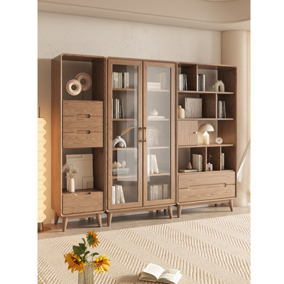 Bibliothèque moderne en bois massif de style simple