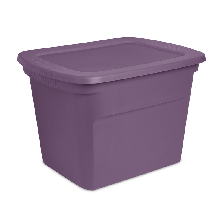 Sterilite Lidded Stackable 18 Gallon Storage Tote Container
