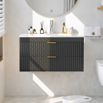 Meuble-lavabo mural 24 po sans lavabo pour salle de bain