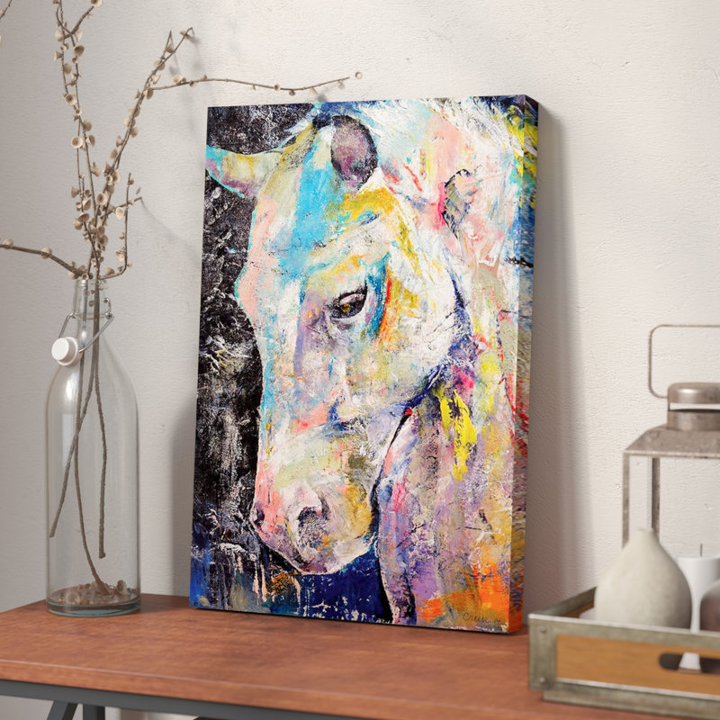 « Hidden Heart Horse », reproduction d'art sur toile, H 18 po x l 12 po x P 1,5 po