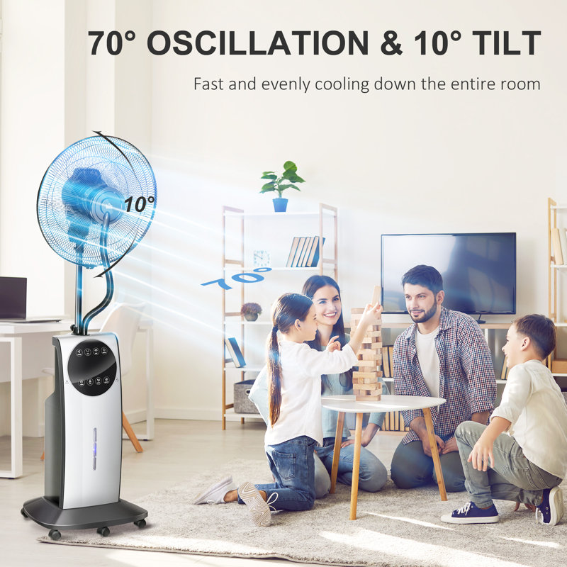 Symple Stuff Ameryst 135Cm Oscillating Pedestal/Standing Fan