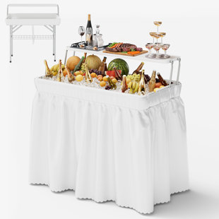 Outdoor Folding Ice Cooler Table