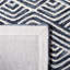 Tapis géométrique en laine / coton touffeté à la main bleu foncé / ivoire Emmett-841841645