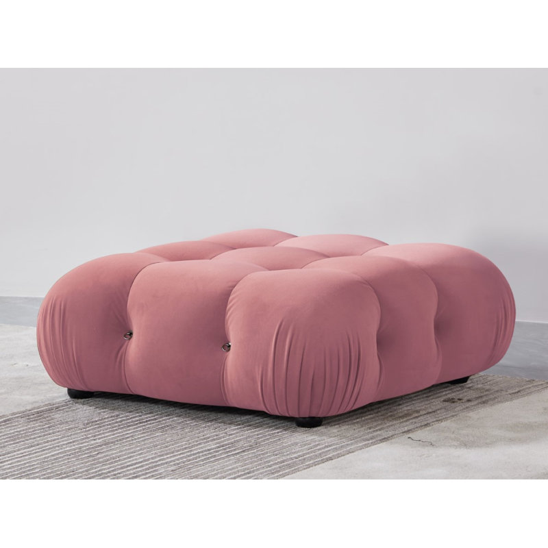 Repose-pieds Damion, Velours rose