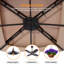 Louvre 13' x 11' LED Self-Power Lights Steel Double Roof Soft Top Gazebo with Waterproof Canopy and Curtain