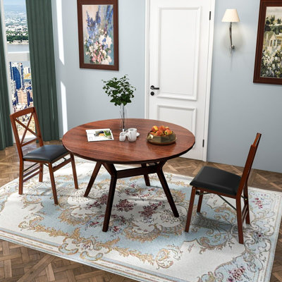 48 cm H Upholstered Foam Padding Dining Chair in Brown