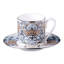 Coffee Cup & Saucer PALAZZO PITTI Set of 2 in Luxury Box diam. 2.3in, H 2.5in, Cap. 4 oz, Saucer diam. 4.75in