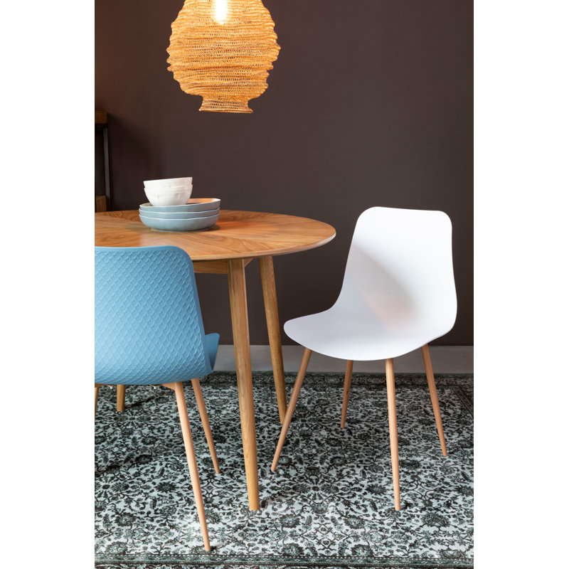 Fabio Round Solid Oak Dining Table, Brown