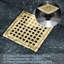 Drain de plancher de douche carré 6 po (ensemble de 2)-81841253