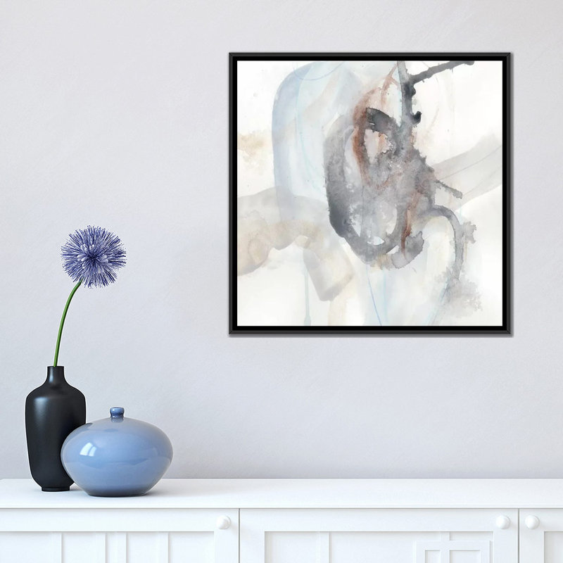 «Supposition IV», reproduction sur toile, H 18 po x l 18 po x P 1,5 po, Toile avec cadre noir, Pas de tapis