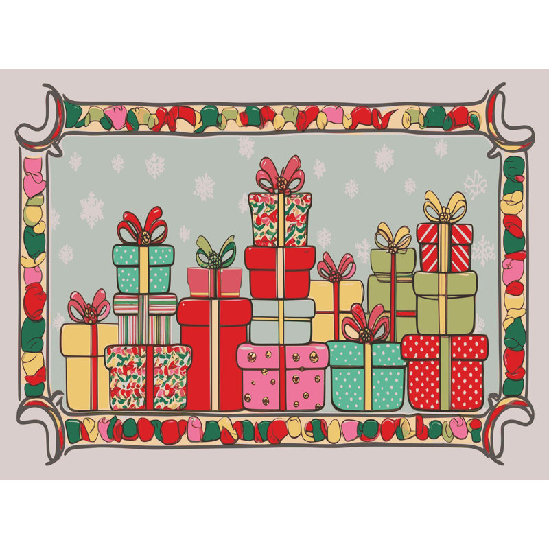Tapis vacances de Noël The Holiday Aisle®, Rectangulaire 8 pi x 10 pi