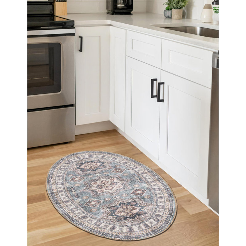 Tapis vert doux Aucun, Ovale 2 pi x 3 pi 1 po