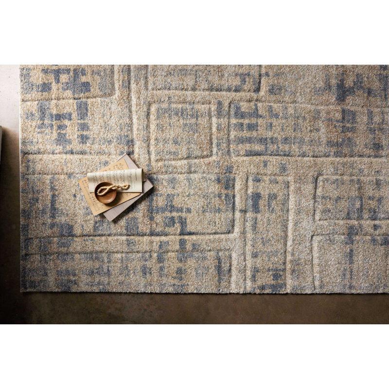 17 Stories Manali Blue / Multi Area Rug, Rectangle 3'7" x 5'7"